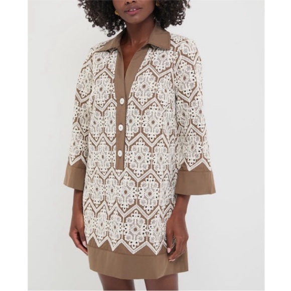 Tuckernuck Dresses & Skirts - Mocha Mousse Lace Collier Dress NWT Size S